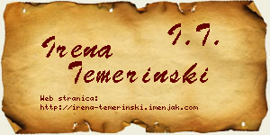 Irena Temerinski vizit kartica